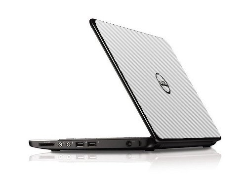 Dell Inspiron 11Z 1121  WHITE CARBON FIBER Laptop Skin