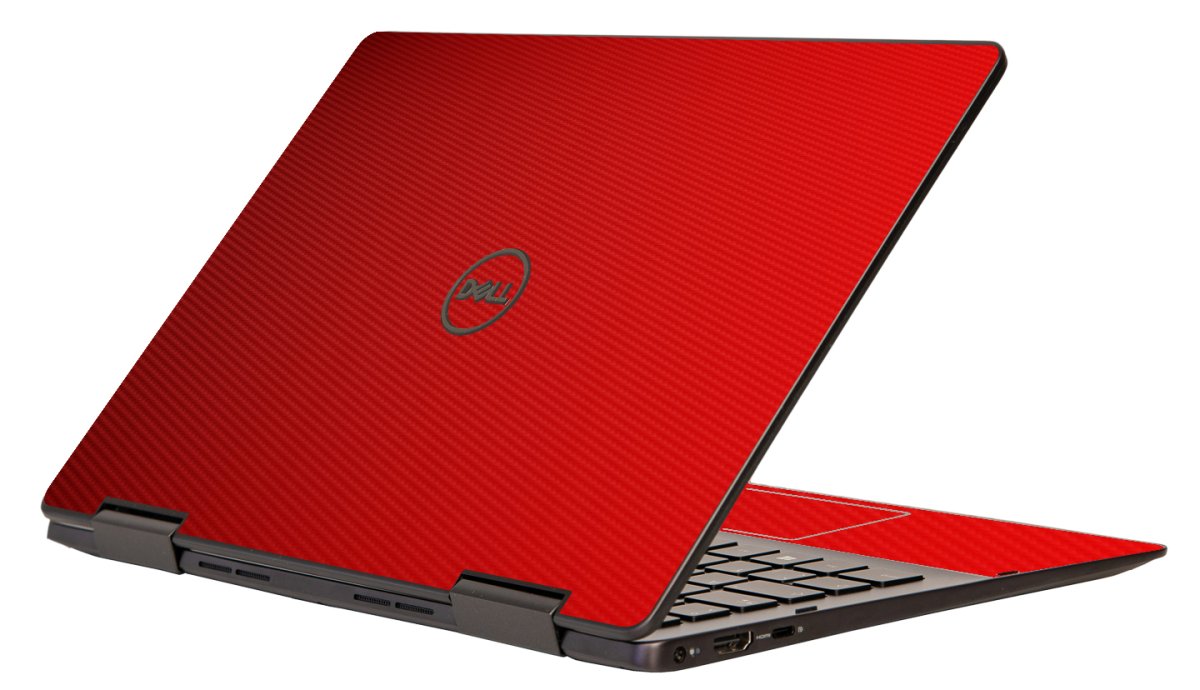 Dell Inspiron 13 7386 RED CARBON FIBER Laptop Skin