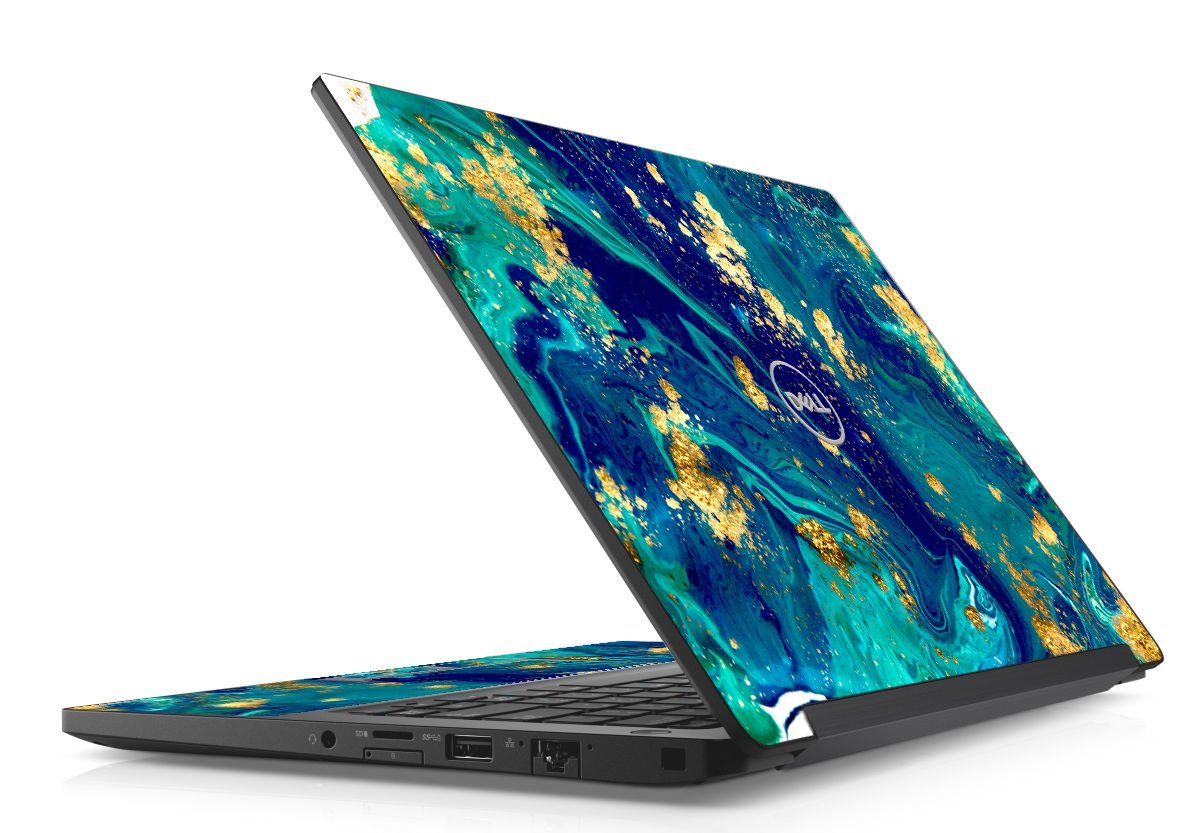 Dell Latitude 7390 BLUE AND GOLD MARBLE Laptop Skin