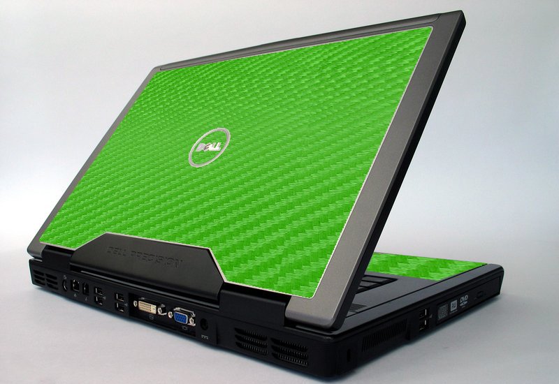Dell Precision M6300 / M90 GREEN CARBON FIBER Laptop Skin
