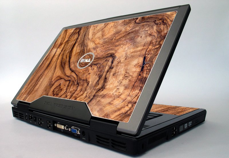 Dell Precision M6300 / M90 OLIVE WOOD Laptop Skin