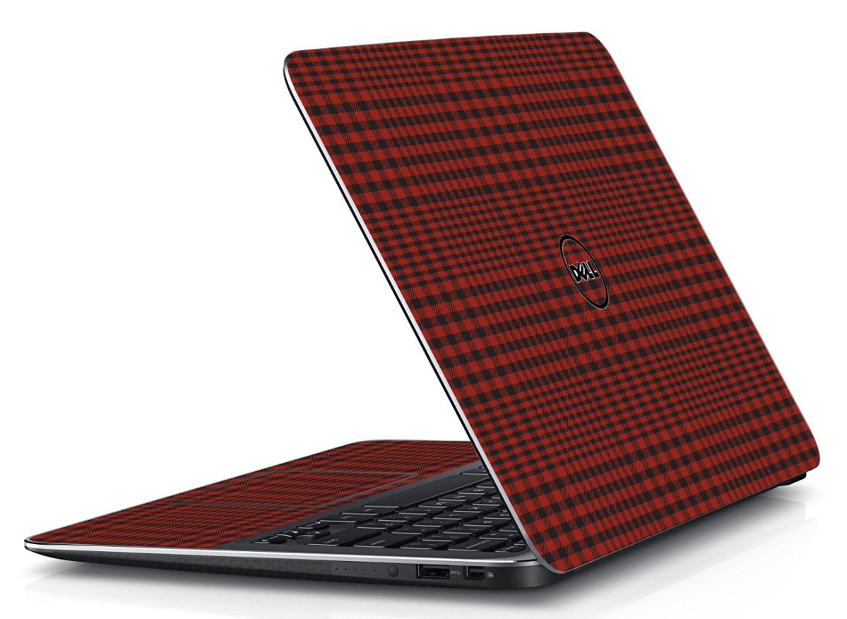 Dell Precision M3800 RED PLAID Laptop Skin