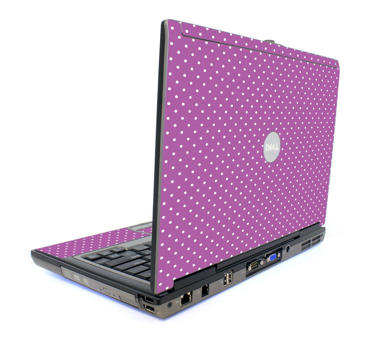 Purple Polka Dot Dell D620 Laptop Skin