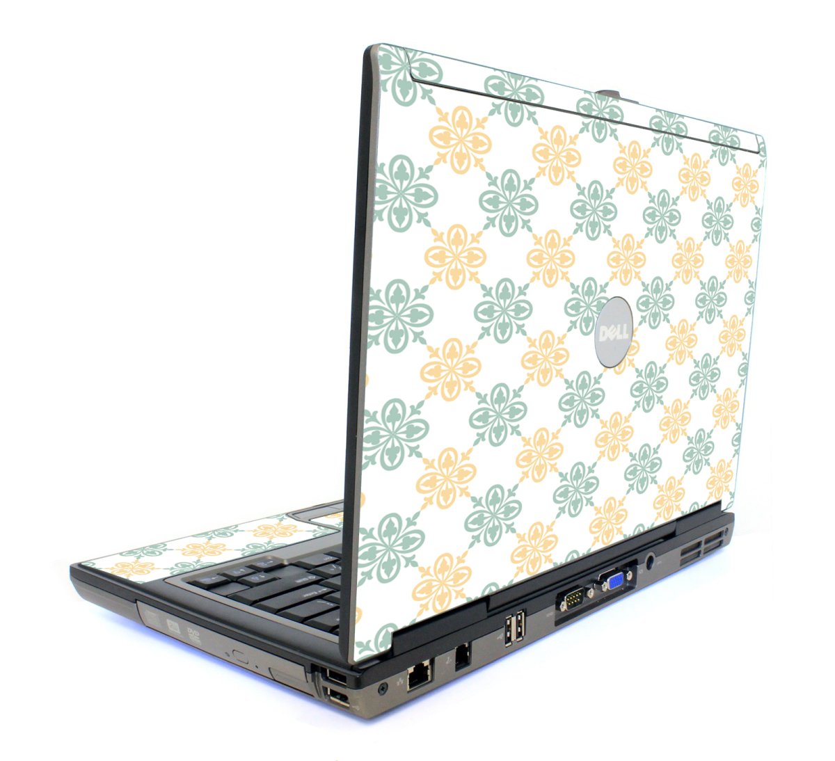 Yellow Green Flowers Dell D620 Laptop Skin