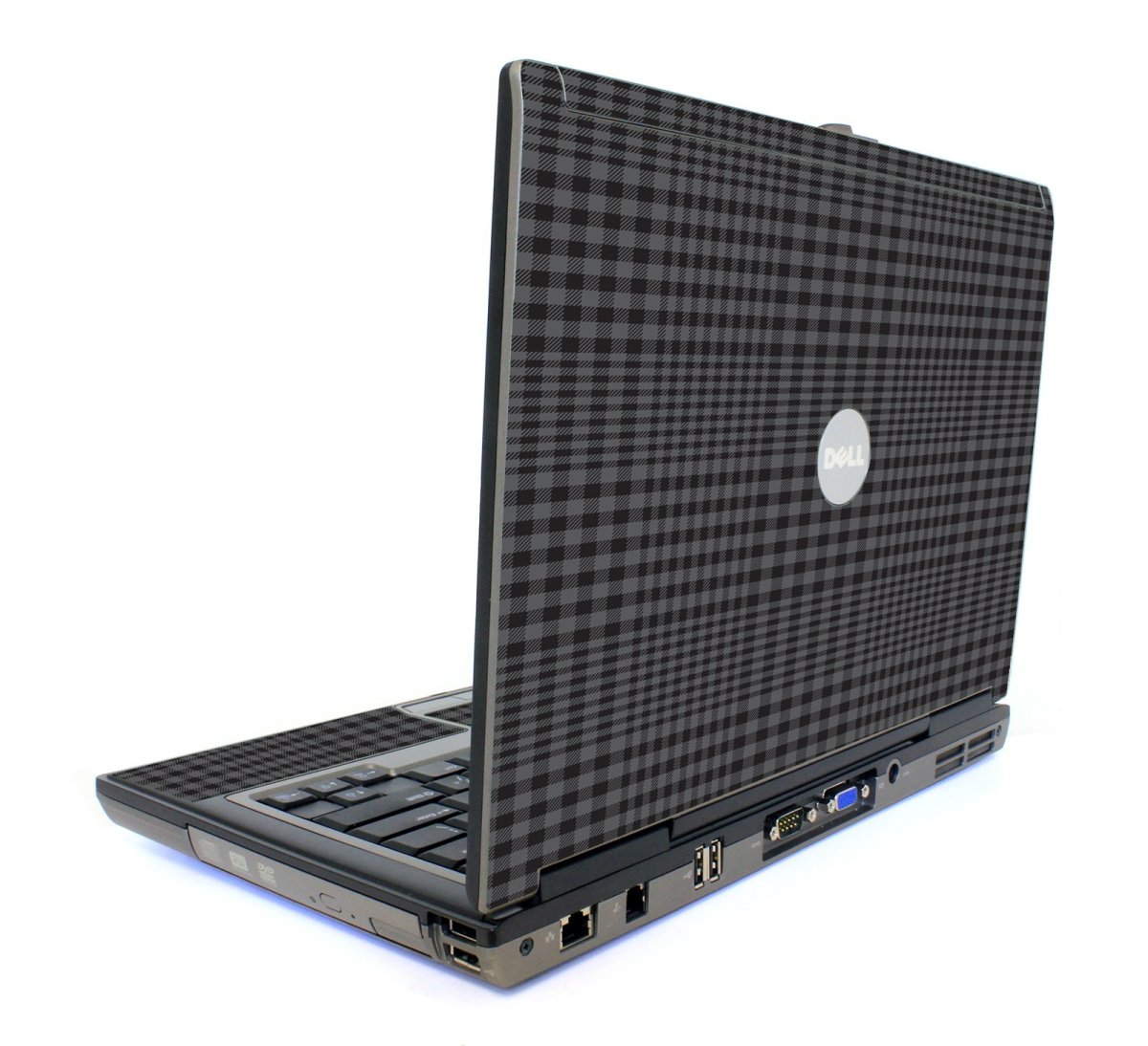 Dell Latitude D820/D830 BLACK PLAID Laptop Skin