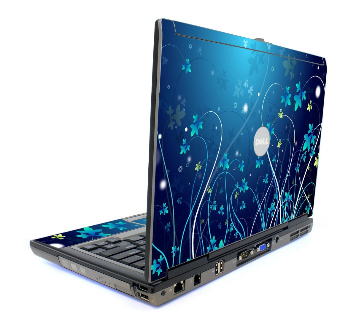 Dell Latitude D820/D830 BLUE FLOWERS Laptop Skin