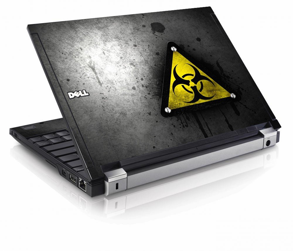 Black Caution Dell E4200 Laptop Skin