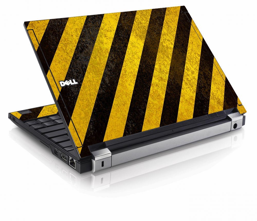 Caution Stripes Dell E4200 Laptop Skin