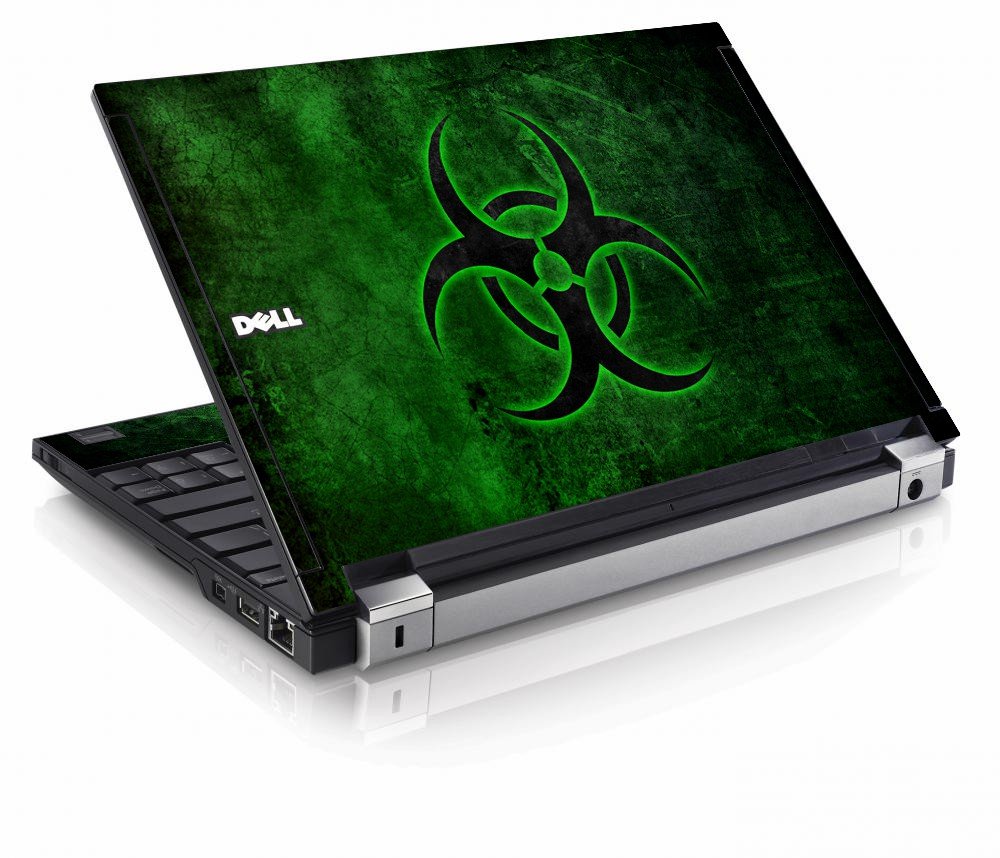 Green Biohazard Dell E4200 Laptop Skin