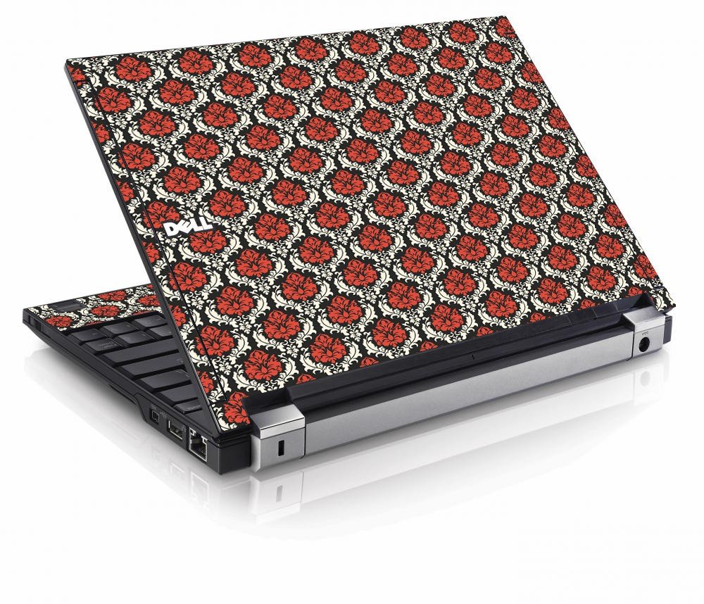 Red Black 5 Dell E4200 Laptop Skin