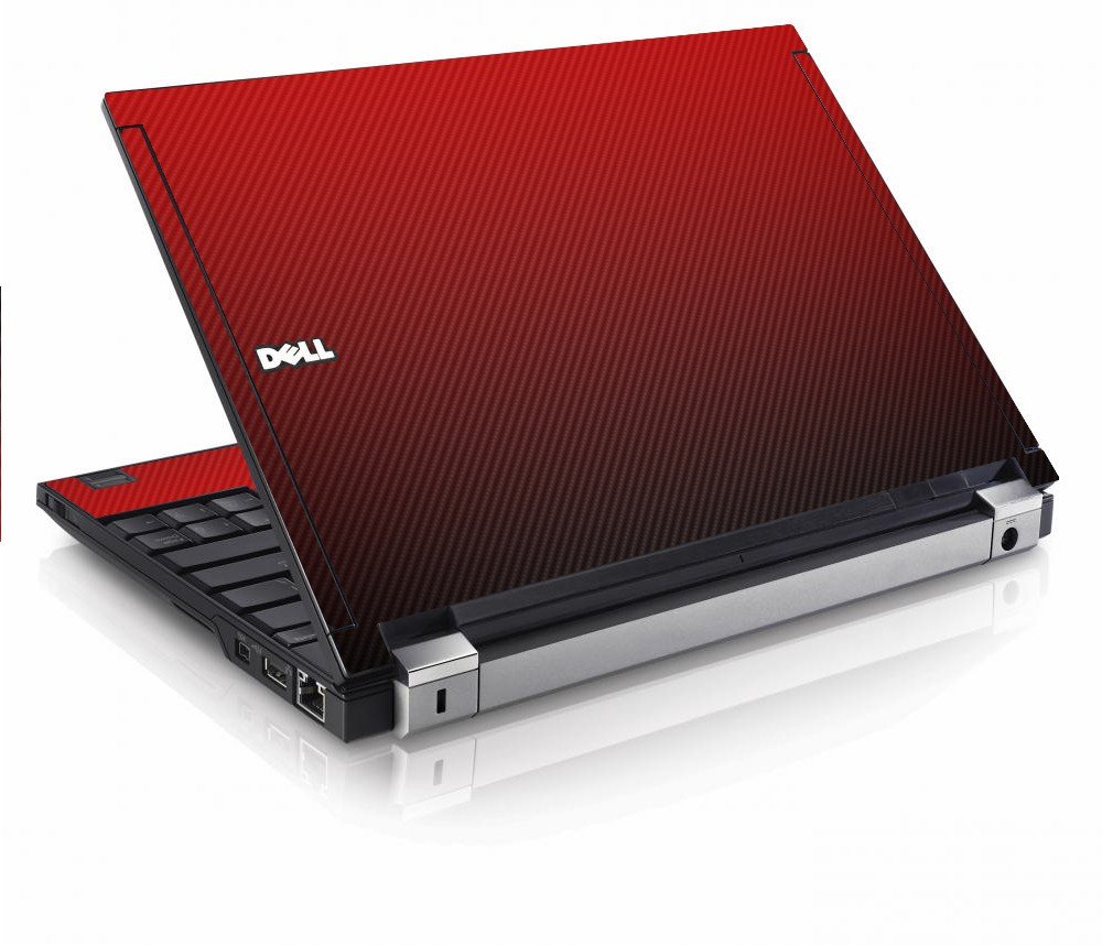 Red Carbon Fiber Dell E4200 Laptop Skin