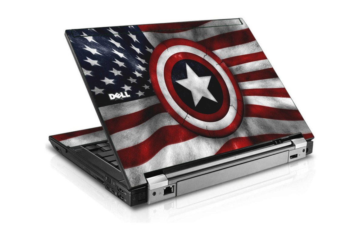 Capt America Flag Dell E4300 Laptop Skin