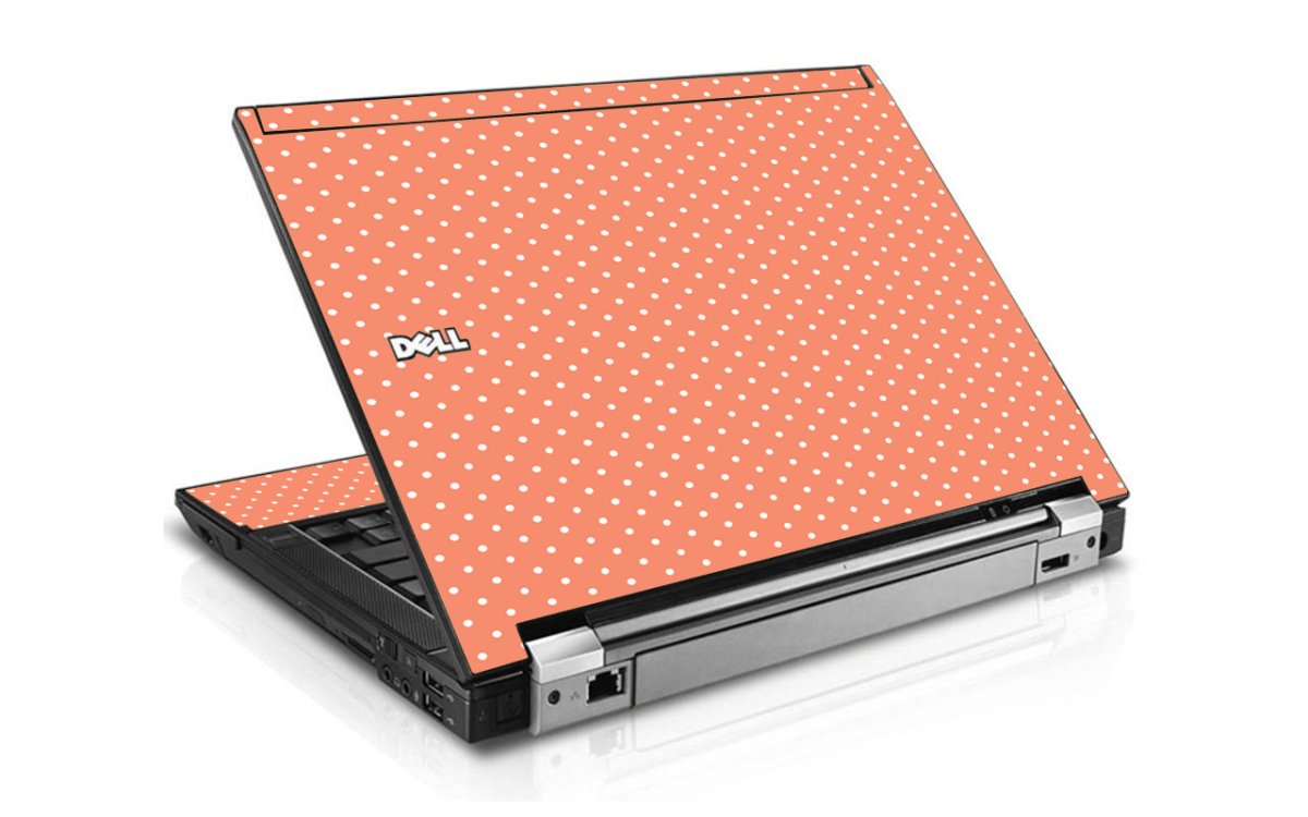 Coral Polka Dot Dell E4300 Laptop Skin