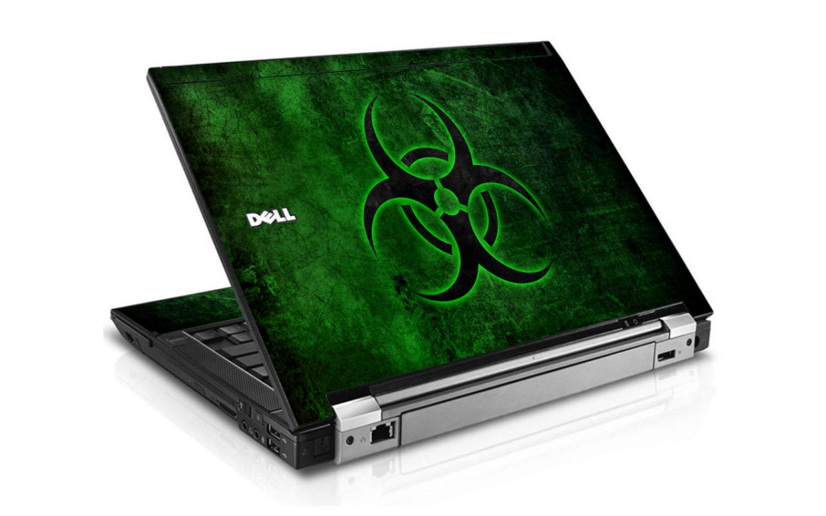 Green Biohazard Dell E4300 Laptop Skin