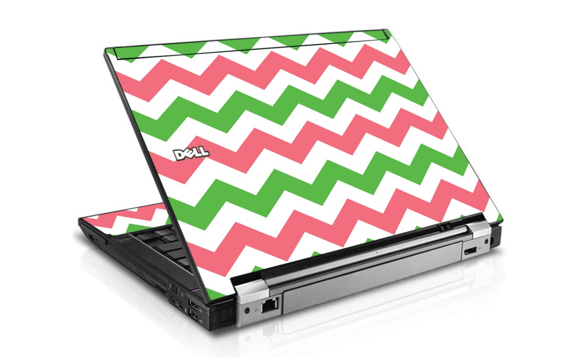 Green Pink Chevron Dell E4300 Laptop Skin