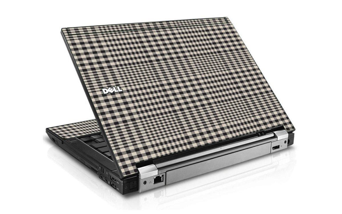 Grey Plaid Dell E4300 Laptop Skin