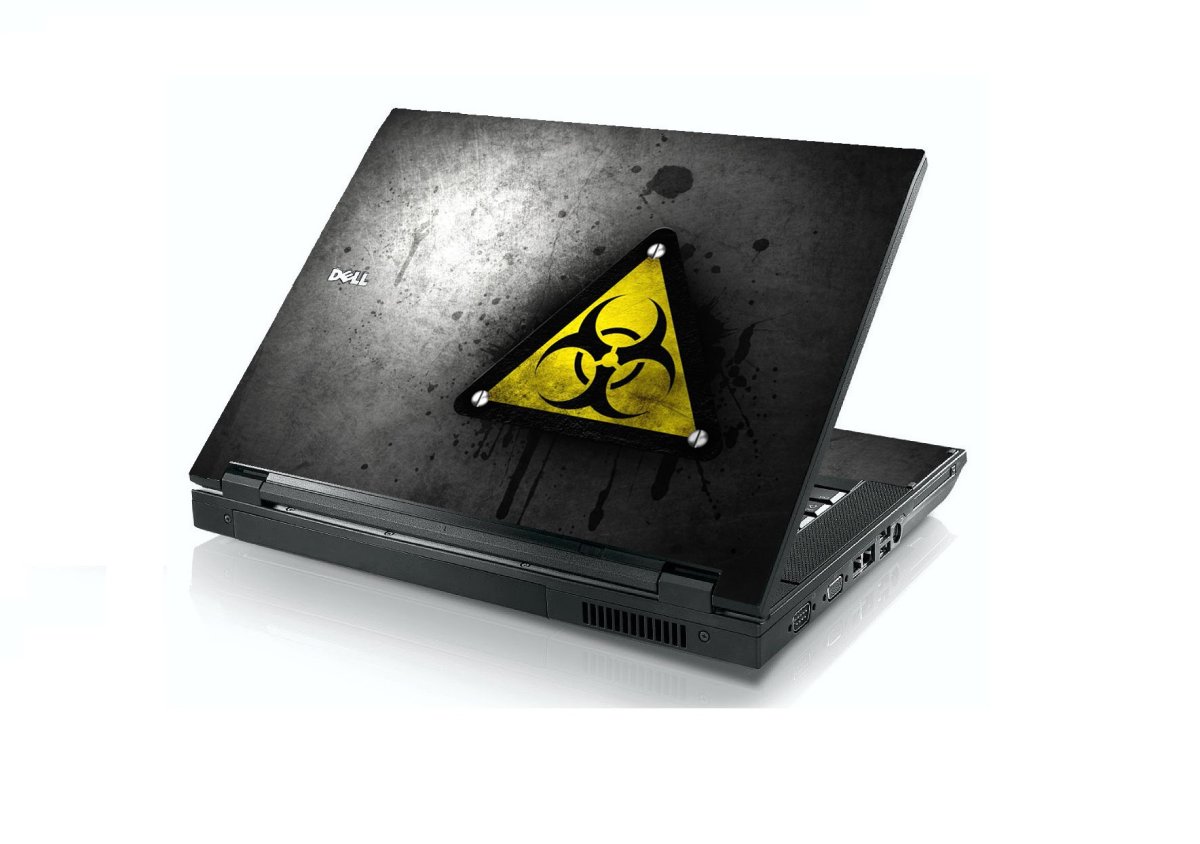 Black Caution Dell E5400 Laptop Skin
