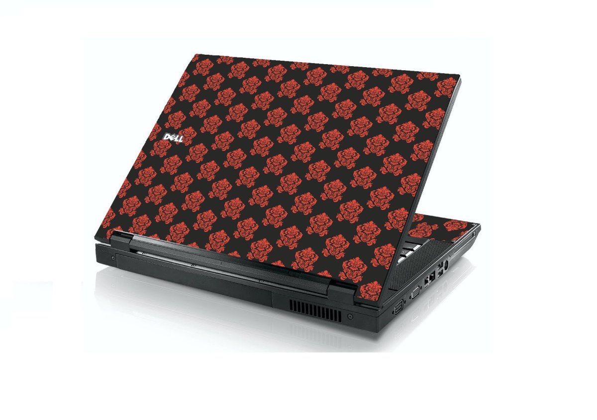 Black Flower Burst Dell E5400 Laptop Skin