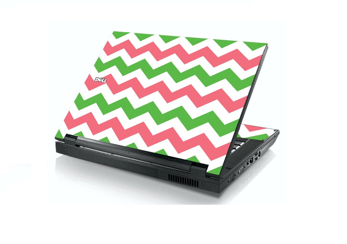 Green Pink Chevron Dell E5400 Laptop Skin