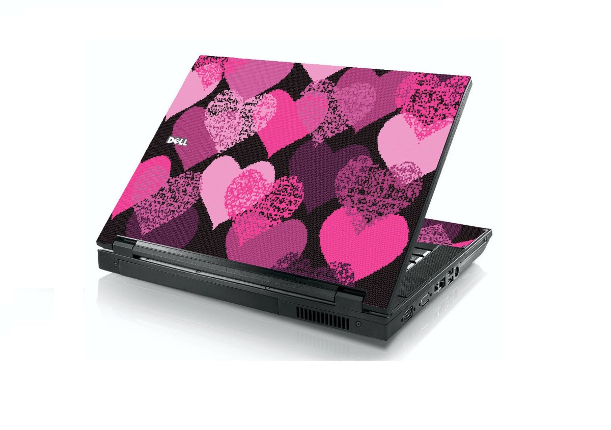 Pink Mosaic Hearts Dell E5400 Laptop Skin
