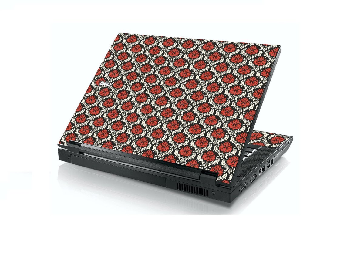 Red Black 5 Dell E5400 Laptop Skin