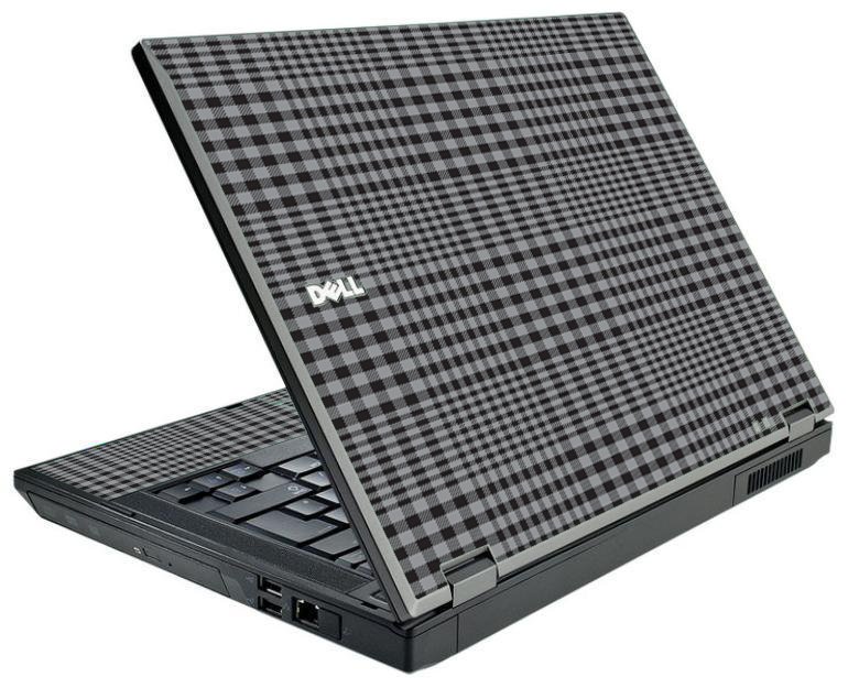 Darkest Grey Plaid Dell E5410 Laptop Skin