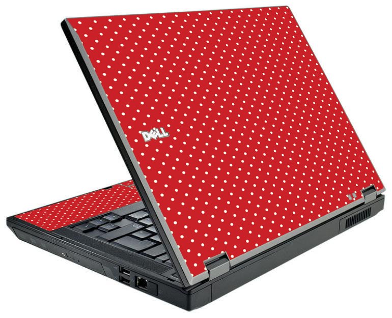Red Polka Dot E5410 Laptop Skin