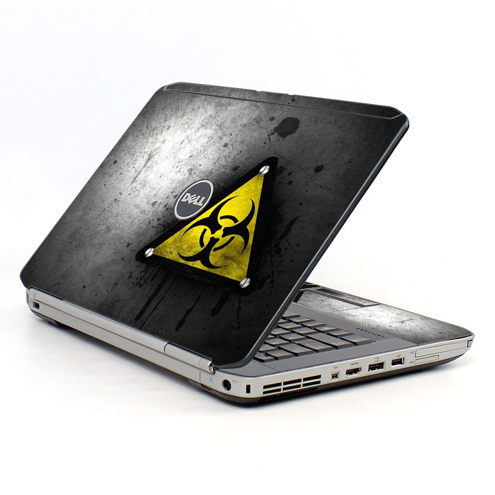 Black Caution Dell E5420 Laptop Skin