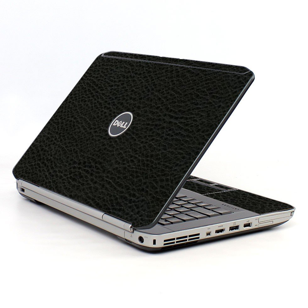 Black Leather Dell E5420 Laptop Skin