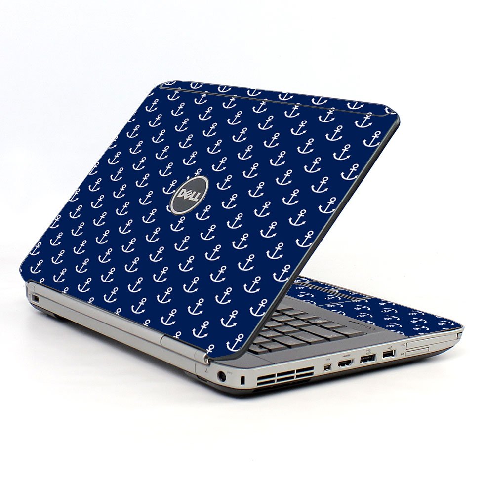 Navy White Anchors Dell E5420 Laptop Skin