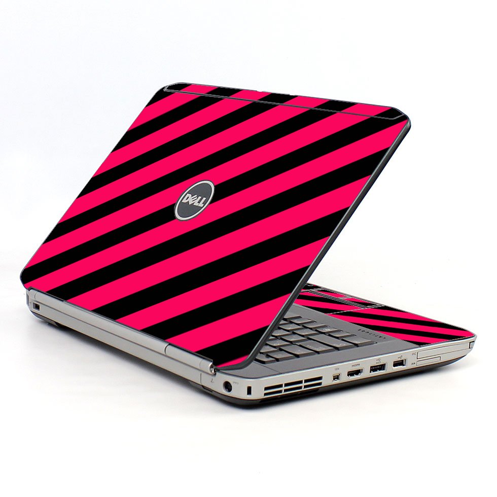 Pink Black Stripes Dell E5420 Laptop Skin