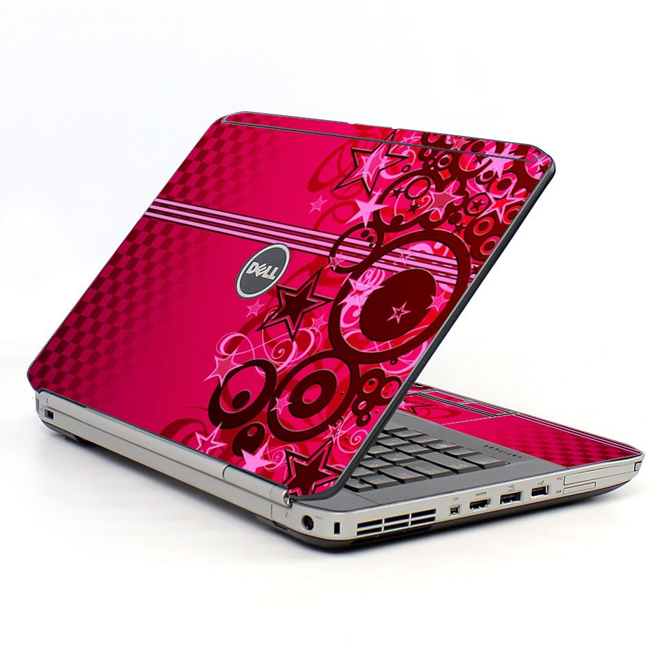 Pink Grunge Stars Dell E5420 Laptop Skin