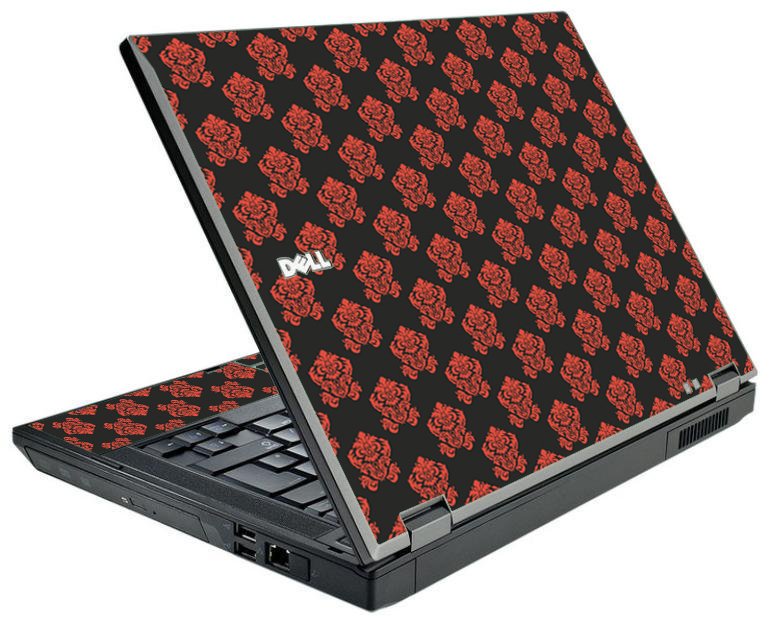 Black Flower Burst Dell E5500 Laptop Skin