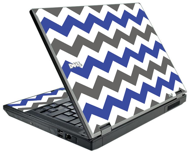 Grey Blue Chevron Dell E5500 Laptop Skin