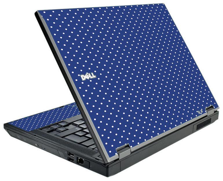 Navy Polka Dot Dell E5500 Laptop Skin
