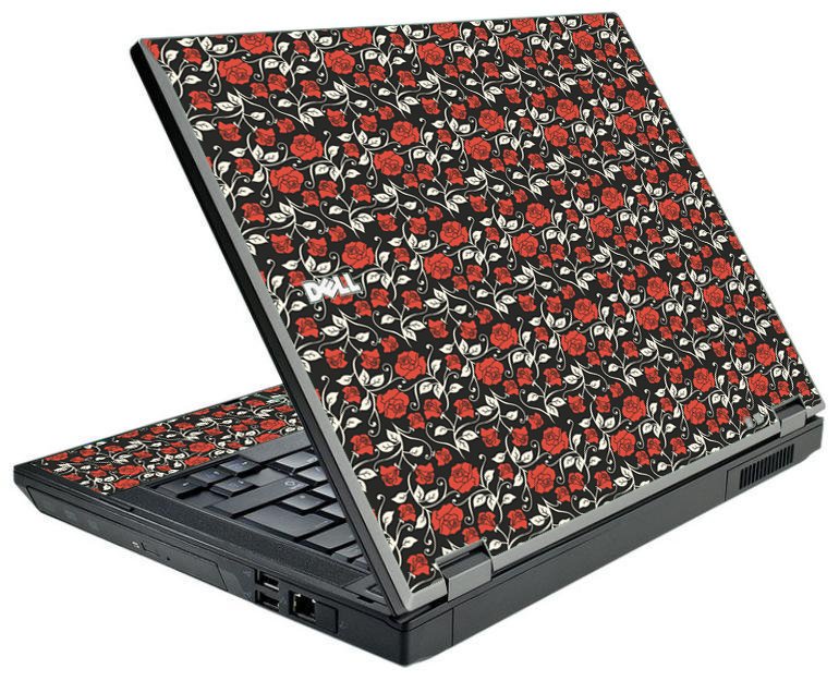 Black Red Roses Dell E5510 Laptop Skin