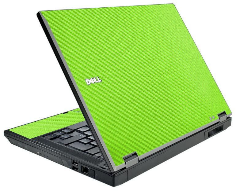 Green Carbon Fiber Dell E5510 Laptop Skin