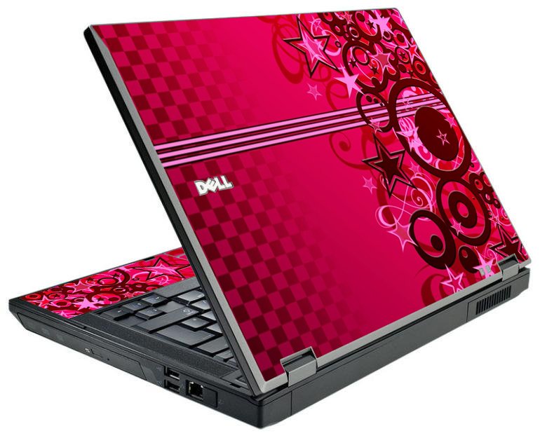 Pink Grunge Stars Dell E5510 Laptop Skin