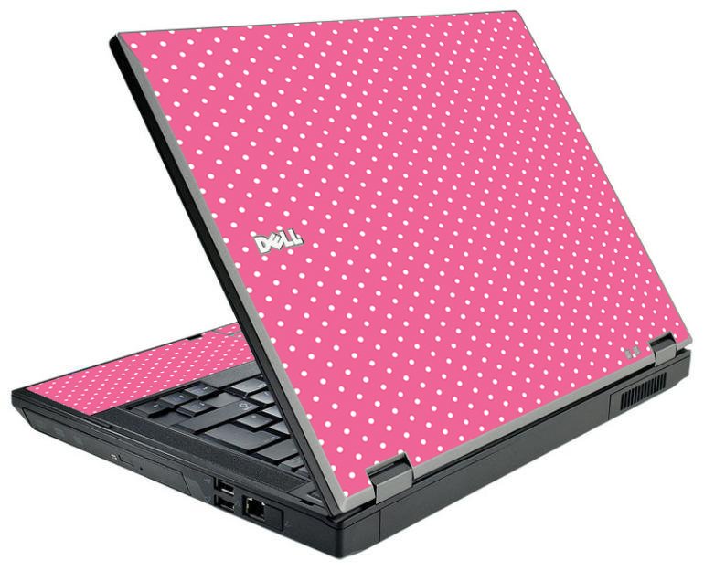Pink Polka Dot Dell E5510 Laptop Skin