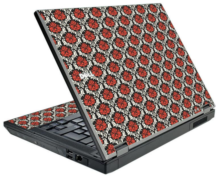 Red Black 5 Dell E5510 Laptop Skin