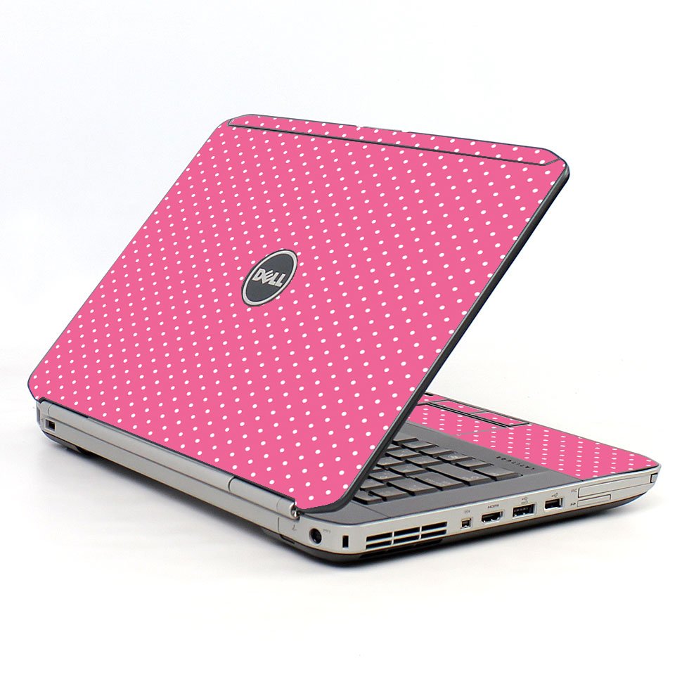 Pink Polka Dot Dell E5520 Laptop Skin