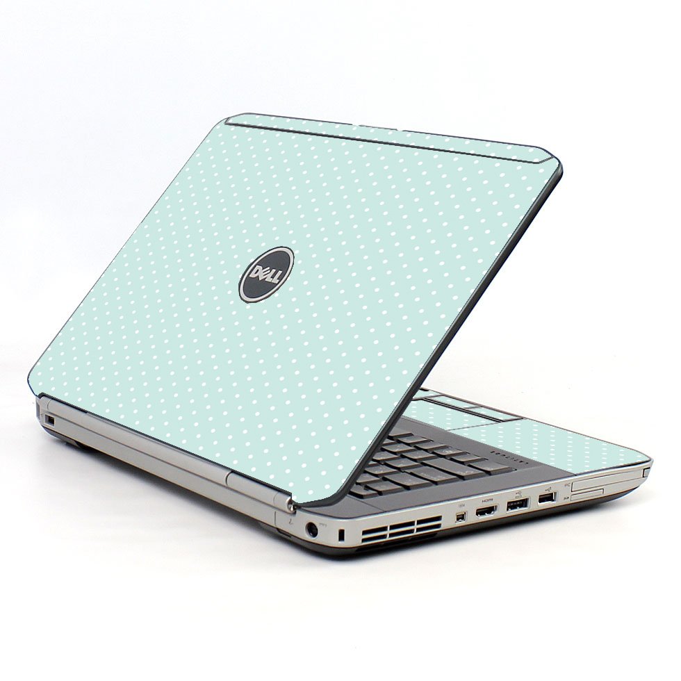 Light Blue Polka Dell E5530 Laptop Skin