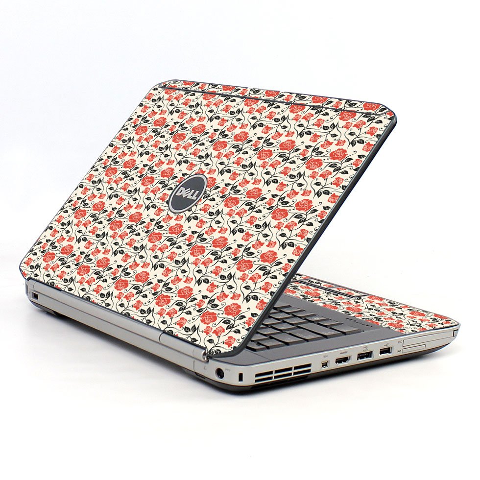 Pink Black Roses Dell E5530 Laptop Skin