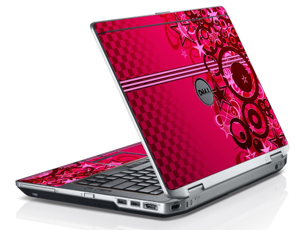 Pink Grunge Stars Dell E6220 Laptop Skin