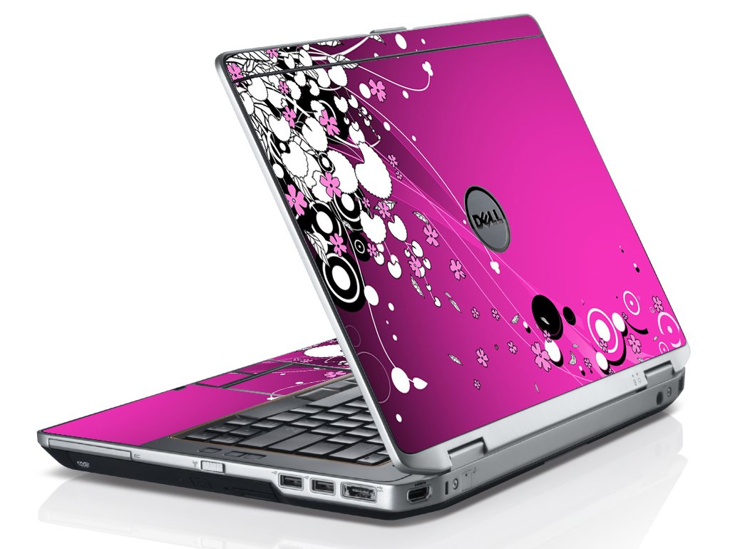 Pink Flowers Dell E6320 Laptop Skin