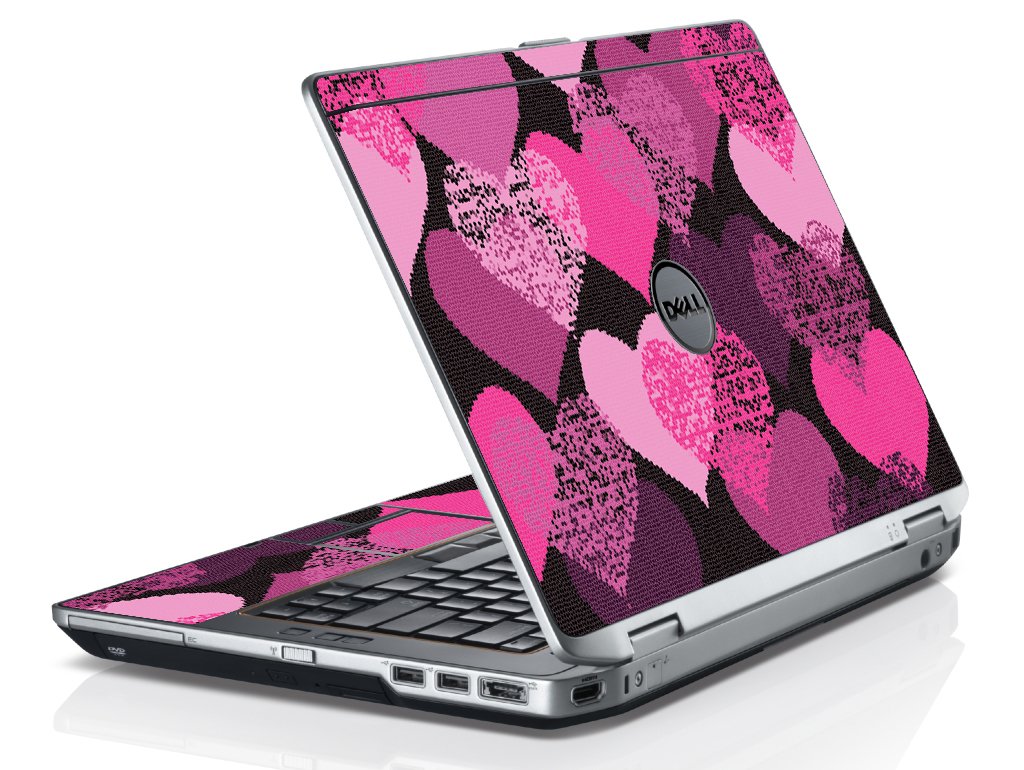 Pink Mosaic Hearts Dell E6320 Laptop Skin