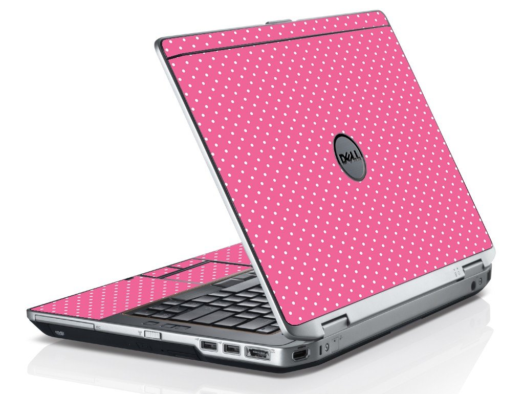 Pink Polka Dot Dell E6320 Laptop Skin