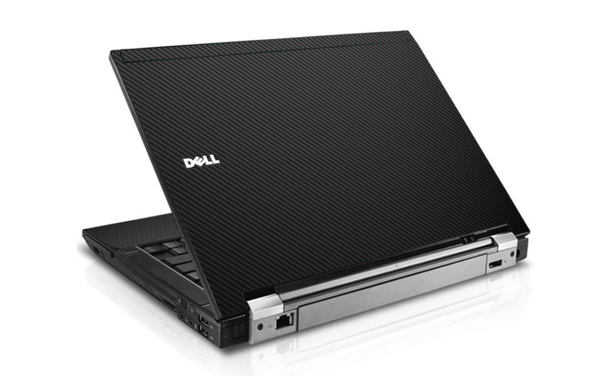 Black Carbon Fiber Dell E6400 Laptop Skin