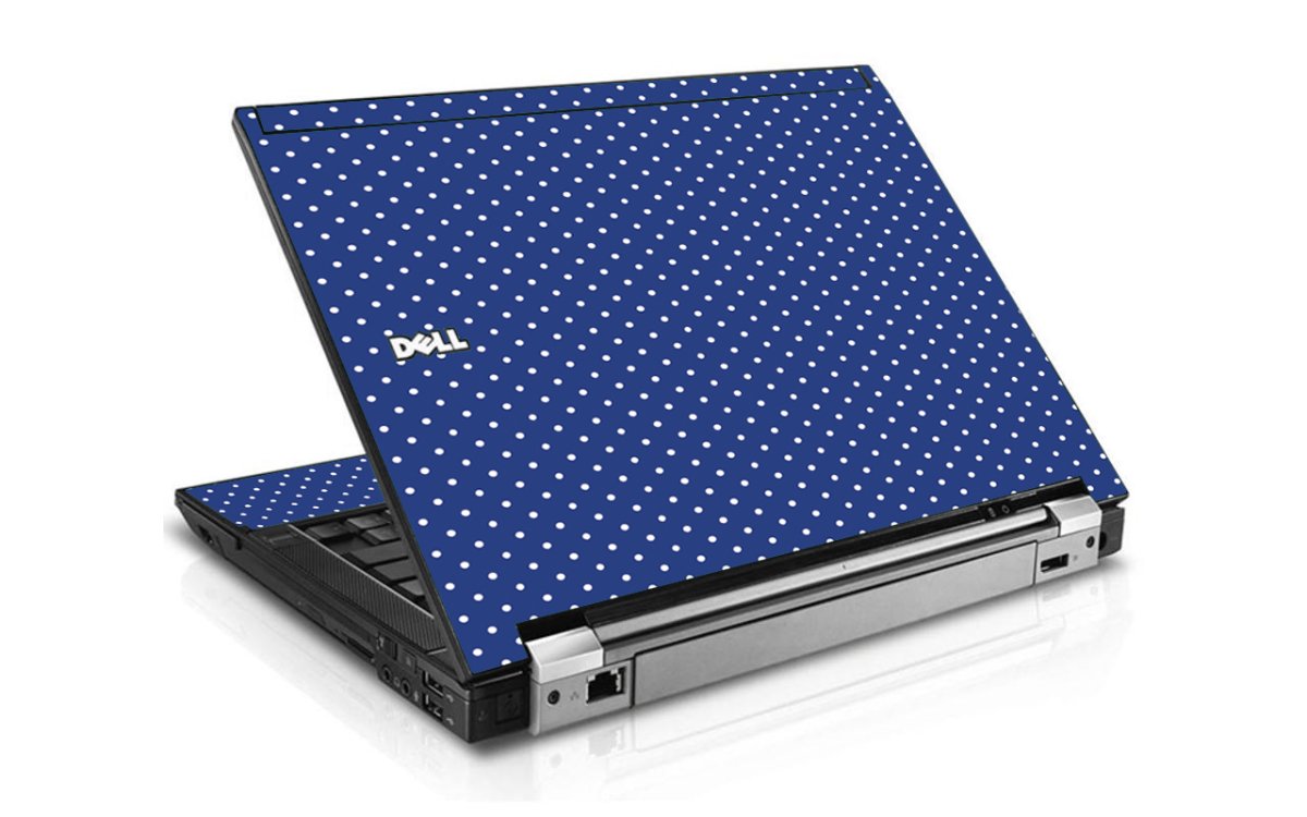 Navy Polka Dot Dell E6410 Laptop Skin