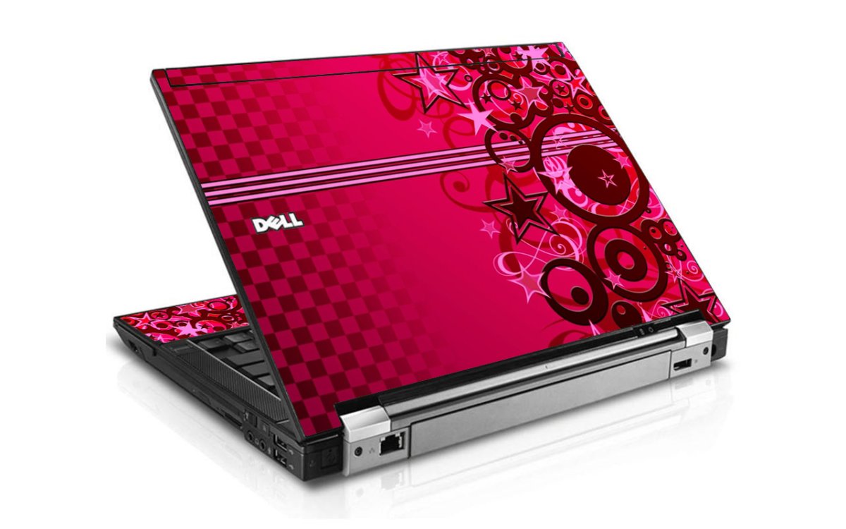 Pink Grunge Stars Dell E6410 Laptop Skin